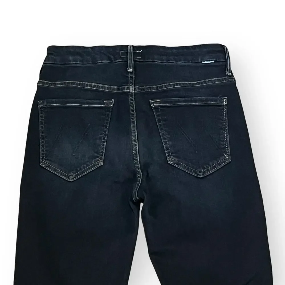 MOTHER Jeans Womens 26 High Waisted Looker Coffee Tea Or Me Denim Dark Blue Wash